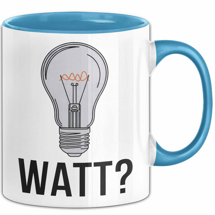 Elektriker Elektroingenieur Tasse Geschenk Watt Geschenkidee Blau Trendation