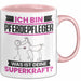 Pferdepfleger Tasse Geschenk für Pferdepfleger Geburtstag Lustiger Spruch Kaffee-Becher Was Ist Deine Superkraft Rosa Trendation