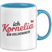 Kornelia Tasse Geschenk Ich Bin Vollkommen Kornelia Geschenkidee Geburtstag Blau Trendation