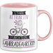 Fahrradfahrerin Tasse Geschenk Becher Stark Attraktiv Furchtlos Fahrradfahrerin Lustige Geschenkidee Rosa Trendation