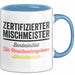 Alkoholliebhaber Tasse Geschenk Lustige Geschenkidee Spruch Zertifizierter Mischenmeister Blau Trendation