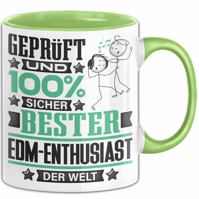 EDM-Enthusiast Geschenk Lustiger Spruch für EDM-Enthusiast Geschenkidee Bester EDM-Enthusiast Der Welt Grün Trendation