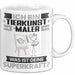 Tierkunst-Maler Tasse Geschenk für Tierkunst-Maler Geburtstag Lustiger Spruch Kaffee-Becher Was Ist Deine Superkraft Weiß Trendation