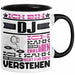 DJ Geschenk Tasse Geschenkidee für DJ Geburtstag Lustiger Spruch Ich Bin DJ Ich Kann Es Dir Erklären Aber Nicht Für Dich Verstehen Funny Schwarz Trendation