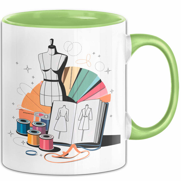Modedesigner Tasse Geschenk Lustige Geschenkidee Spruch Für Stil Kreative Grün Trendation