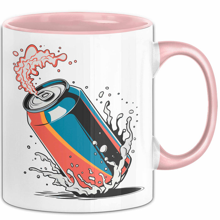 Softdrink Fan Tasse Geschenkidee für Limo und Cola Liebhaber Rosa Trendation