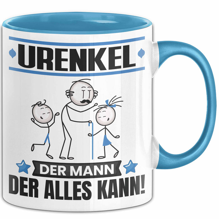 Urenkel Tasse Geschenk für Urenkel Der Mann Der Alles Kann Geschenkidee zum Geburtstag Blau Trendation