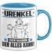 Urenkel Tasse Geschenk für Urenkel Der Mann Der Alles Kann Geschenkidee zum Geburtstag Blau Trendation