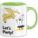 Geburtstagsfeier Banane Tasse Geschenk Lustige Geschenkidee Spruch Lasst Uns Feiern Grün Trendation