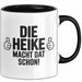 Heike Tasse Geschenk Die Heike Macht Dat Schon Geschenkidee Becher mit Name Schwarz Trendation