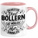 Silvester Ohne Böllern Ist Möglich Aber Sinnlos Tasse Geschenk Silvester-Fan Dekoration 2025 Deko Kaffee-Becher Rosa Trendation
