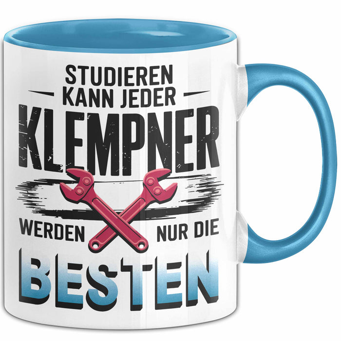 Klempner Tasse Geschenk Besten Werden Klempner Geschenkidee Blau Trendation