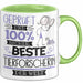 Beste Tierforscherin Der Welt Tasse Geschenk für Eine Tierforscherin Geprüft Und Sicher Geschenkidee Geburtstag Weihnachten Grün Trendation