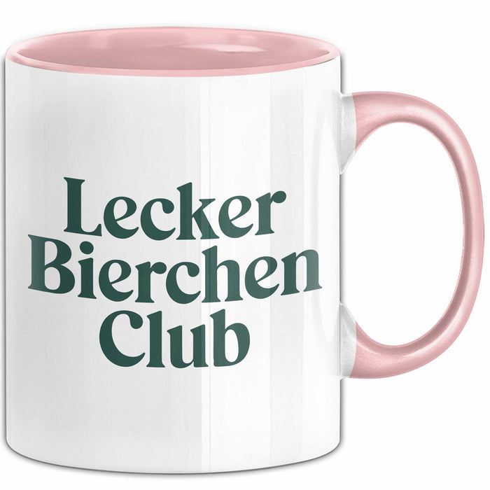 Bierclub Bierliebhaber Tasse Geschenk Lustige Geschenkidee Spruch Lecker Bierchen Club Palma Clothing Rosa Trendation