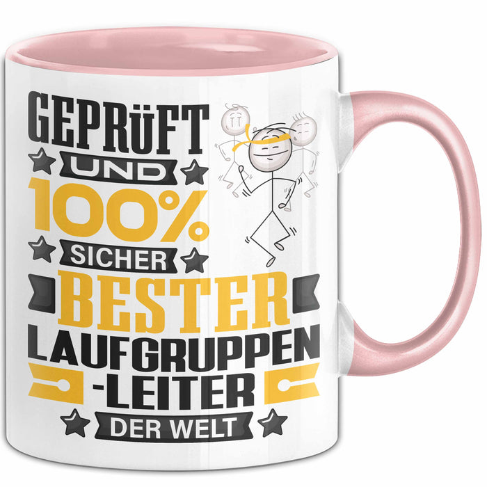 Laufgruppenleiter Geschenk Lustiger Spruch für Laufgruppenleiter Geschenkidee Bester Laufgruppenleiter Der Welt Rosa Trendation