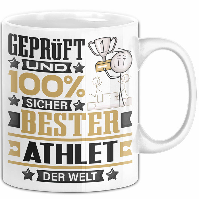 Athlet Geschenk Lustiger Spruch für Athlet Geschenkidee Bester Athlet Der Welt Weiß Trendation