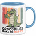 Krokodil Tier Tasse Geschenk Lustige Geschenkidee Spruch Krokodile Machen Mich Glücklich Blau Trendation