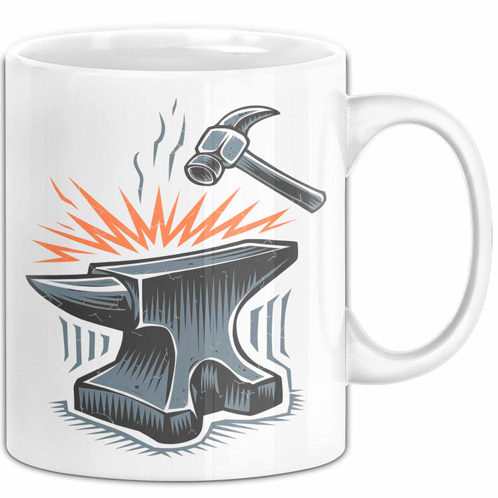 Schmied Tasse Geschenkidee Metallarbeiter Lustiger Spruch Geschenkidee Lustig Weiß Trendation