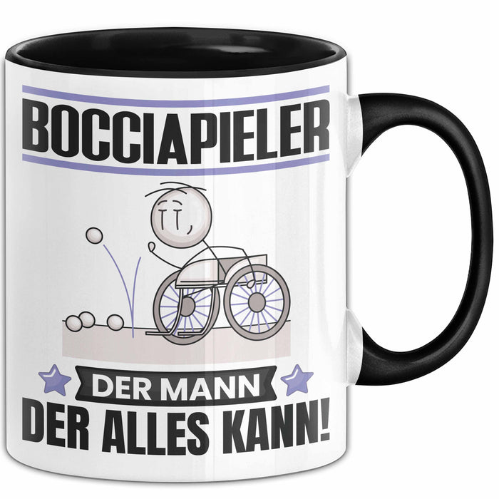 Bocciapieler Tasse Geschenk für Bocciapieler Der Mann Der Alles Kann Geschenkidee zum Geburtstag Schwarz Trendation