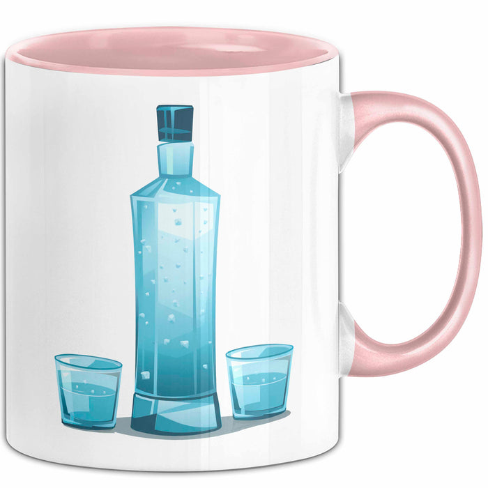 Wodka Trinker Tasse Geschenkidee für Spirituosen Liebhaber Rosa Trendation