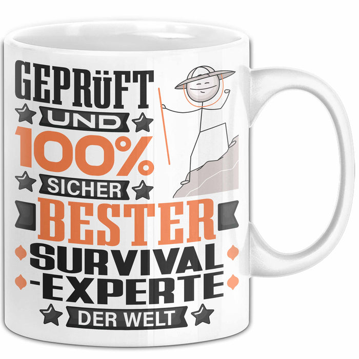 Survival-Experte Geschenk Lustiger Spruch für Survival-Experte Geschenkidee Bester Survival-Experte Der Welt Weiß Trendation