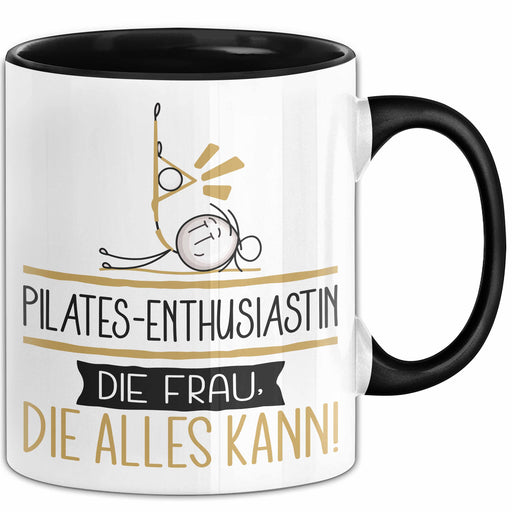 Pilates-Enthusiastin Geschenk Tasse Becher Die Frau Die Allen Kann Geschenkidee für eine Pilates-Enthusiastin Lustig Trendation