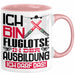 Fluglotse Ausbildung Tasse Geschenk Ich Bin Fluglotse In Der Ausbildung Ich Darf Das Geschenkidee Spruch Rosa Trendation