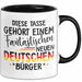 Deutschland Deutscher Bürger Tasse Becher Geschenk Lustige Geschenkidee Spruch Diese Tasse Gehört Einem Fantastischen Neuen Deutschen Burger Trendation