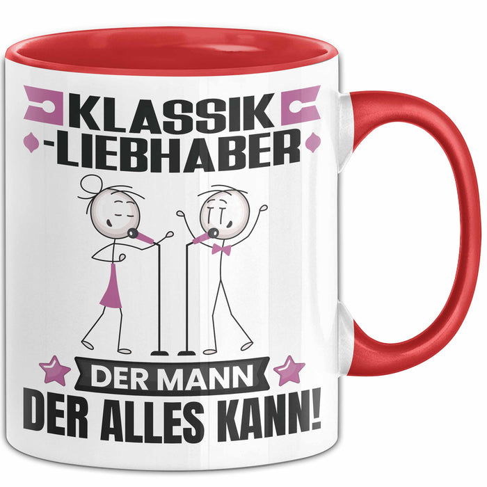 Klassikliebhaber Tasse Geschenk für Klassikliebhaber Der Mann Der Alles Kann Geschenkidee zum Geburtstag Rot Trendation