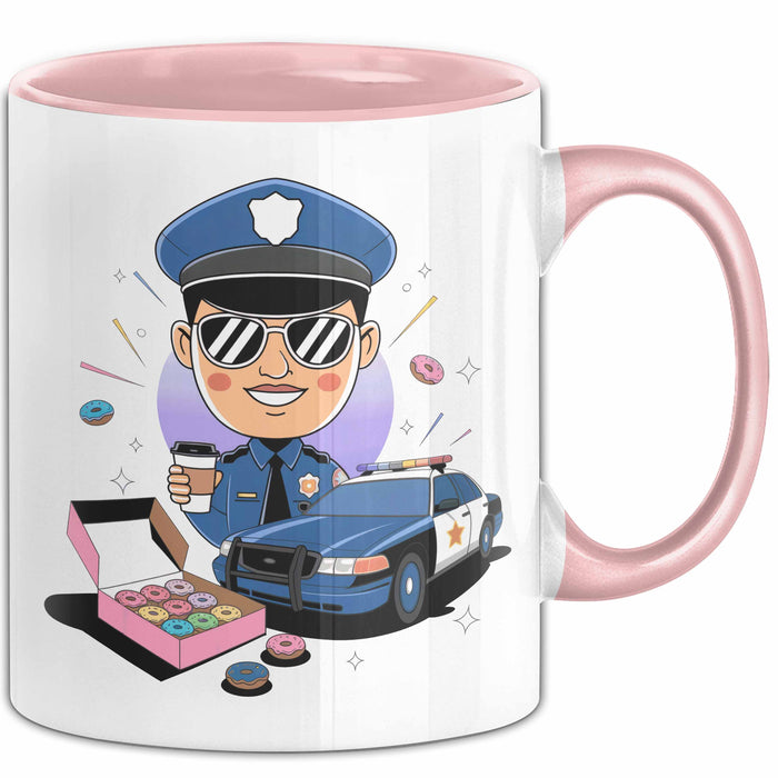 Polizist Tasse Geschenk Lustige Geschenkidee Spruch Für Strafverfolgung Rosa Trendation
