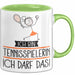 Geschenk für Tennisspielerin Tasse Lustige Geschenkidee Geburtstag Ich Bin Tennisspielerin Ich Darf Das Grün Trendation
