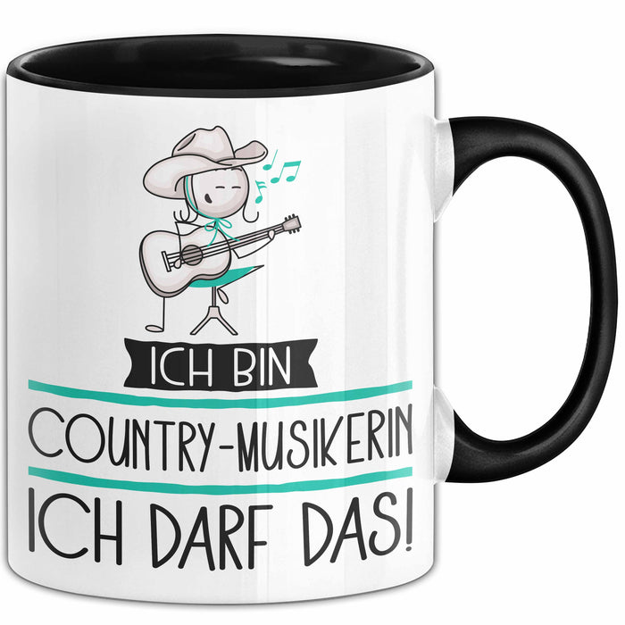 Geschenk für Country-Musikerin Tasse Lustige Geschenkidee Geburtstag Ich Bin Country-Musikerin Ich Darf Das Trendation