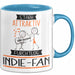 Indie-Fan Tasse Geschenk Becher Stark Attraktiv Furchtlos Indie-Fan Lustige Geschenkidee Blau Trendation