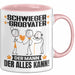 Schwiegergroßvater Tasse Geschenk für Schwiegergroßvater Der Mann Der Alles Kann Geschenkidee zum Geburtstag Rosa Trendation