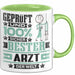 Arzt Geschenk Lustiger Spruch für Arzt Geschenkidee Bester Arzt Der Welt Grün Trendation