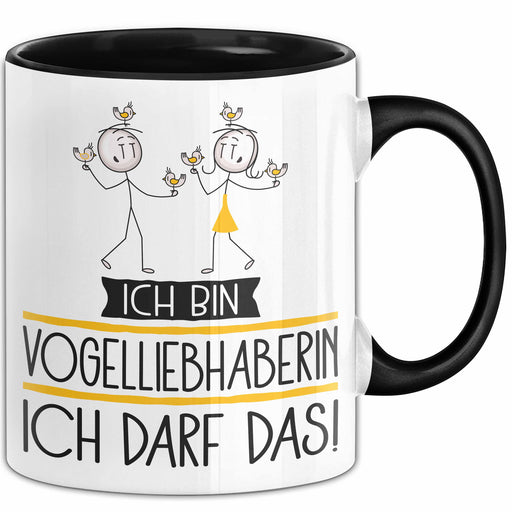 Geschenk für Vogelliebhaberin Tasse Lustige Geschenkidee Geburtstag Ich Bin Vogelliebhaberin Ich Darf Das Trendation