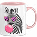 Zebra Kaugummi Tasse Geschenk Lustige Geschenkidee Spruch Rosa Trendation