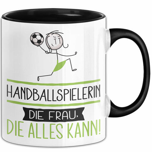 Handballspielerin Geschenk Tasse Becher Die Frau Die Allen Kann Geschenkidee für eine Handballspielerin Lustig Trendation