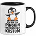 Sarkastischer Pinguin Tasse Geschenk Lustige Geschenkidee Spruch Ich Bin Ein Pinguin Schwarz Trendation