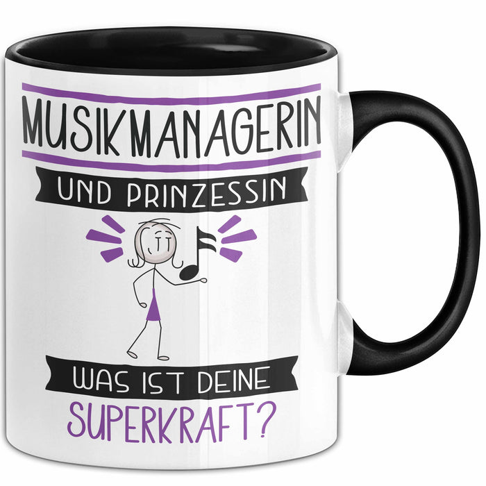 Musikmanagerin Und Prinzessin Tasse Geschenk Für Eine Musikmanagerin Geburtstag Was Ist Deine Superkraft Trendation