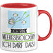 Geschenk für Meeresbiologin Tasse Lustige Geschenkidee Geburtstag Ich Bin Meeresbiologin Ich Darf Das Rot Trendation