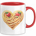 Spaghetti Tasse Für Frauen Und Männer Spaghetti-Liebhaber Herz Rot Trendation