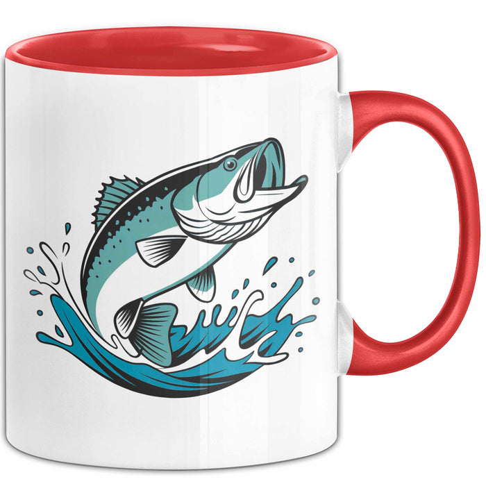 Angler Tasse Geschenkidee Angelbegeisterter Lustiger Spruch Geschenkidee Lustig Rot Trendation