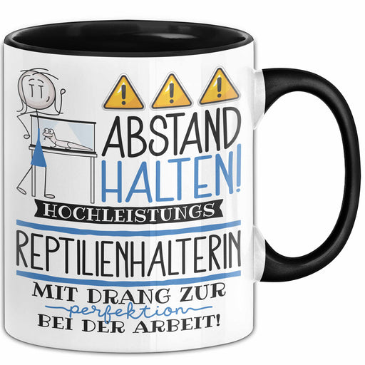 Reptilienhalterin Tasse Geschenk Lustig Abstand Halten Hochleistungs-Reptilienhalterin Mit Drang Zur Perfektion Bei Der Arbeit Trendation