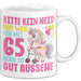 65. Geburtstag Tasse Frauen Geschenk Bitte Nur Kein Neid Nur Weil Ich mit 65 Noch So Gut Aussehe Mama Oma Weiß Trendation