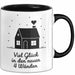 Neues Zuhause Eigentümer Tasse Geschenk Lustige Geschenkidee Spruch Viel Glück In Den Neuen 4 Wänden Trendation