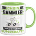 Sammler Tasse Geschenk für Sammler Geburtstag Lustiger Spruch Kaffee-Becher Was Ist Deine Superkraft Grün Trendation