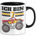 7. Geburtstag Geschenk Tasse Becher Jungs Trucks Geburtstagsgeschenk Ich Bin 7 Schwarz Trendation