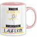 Läuferin Tasse Geschenk Becher Stark Attraktiv Furchtlos Läuferin Lustige Geschenkidee Rosa Trendation