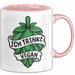 Biertrinker Tasse Geschenk Ich Trinke Vegan Becher Geschenkidee Rosa Trendation